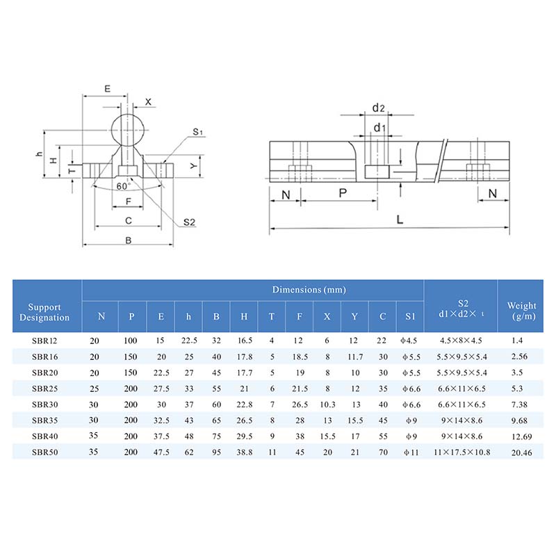 SBR10-4000-h6-C45  Shaft