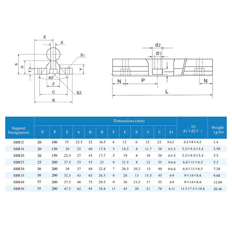 SBR35-6000-h6-C45  Shaft