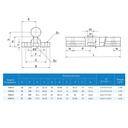 TBR30-6000-h6-C45  Shaft