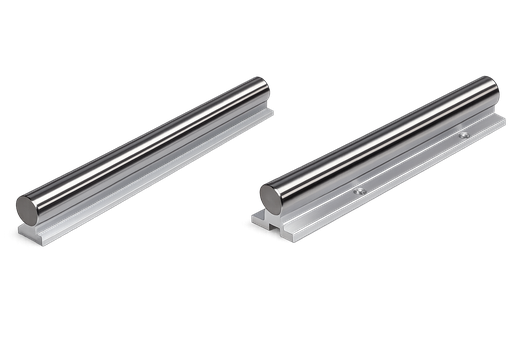 Precision shaft on support Ø16 mm, hardened (HRC 58–62), ground (h6  tolerance),  length 6000 mm